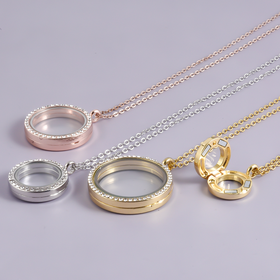 Alloy Round Shiny Rhinestone G - đánh giá và giá Men Accessories Locket