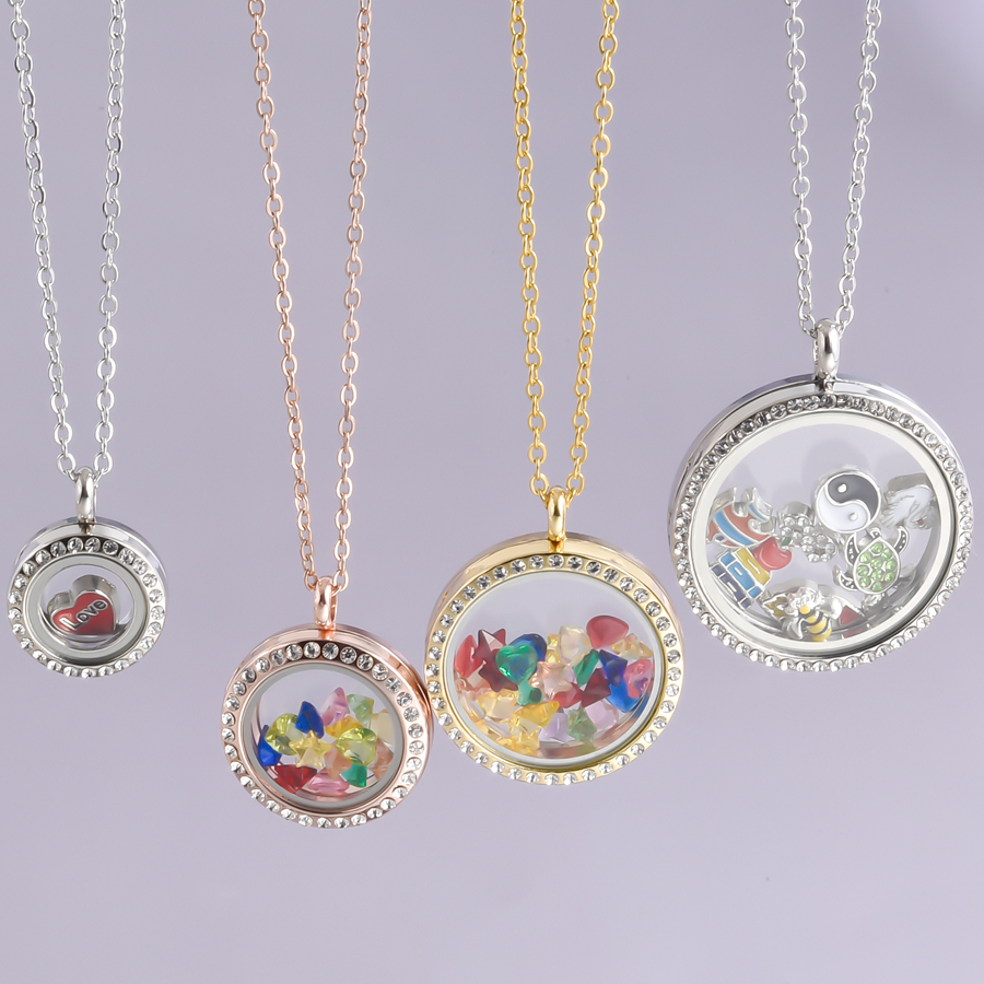 Alloy Round Shiny Rhinestone G - đánh giá và giá Men Accessories Locket