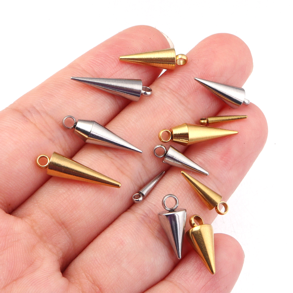10PCS Stainless Steel Cone Cha - đánh giá và giá Men Accessories Earrings