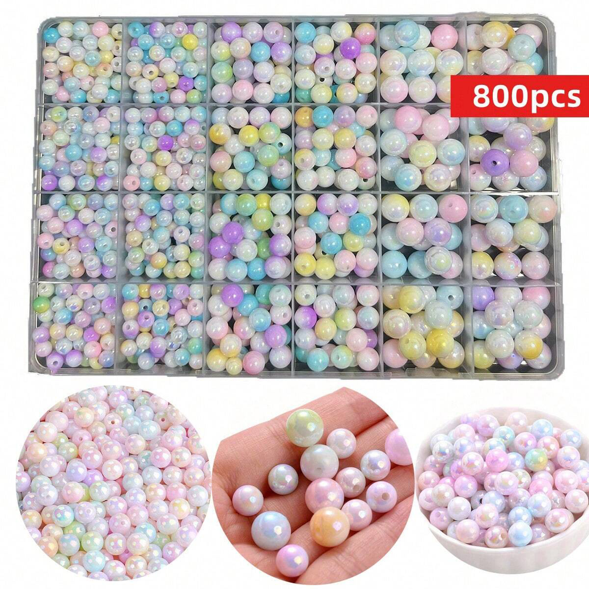 800pcs/24 grid set box 6mm/8mm - đánh giá và giá Men Accessories Earrings