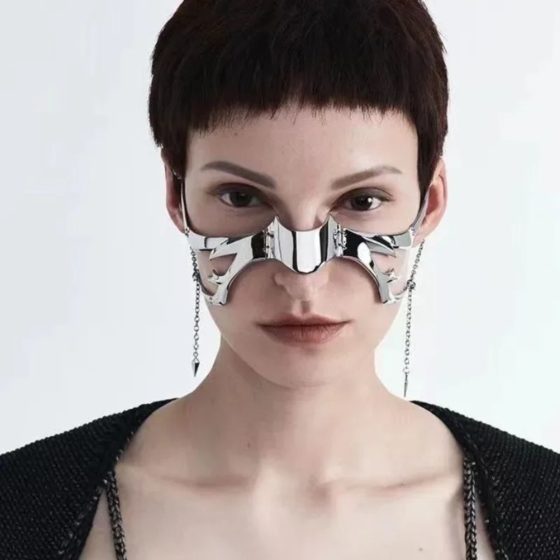 1-5PCS Metal Mask Alien Fluid  - đánh giá và giá Men Accessories Earrings