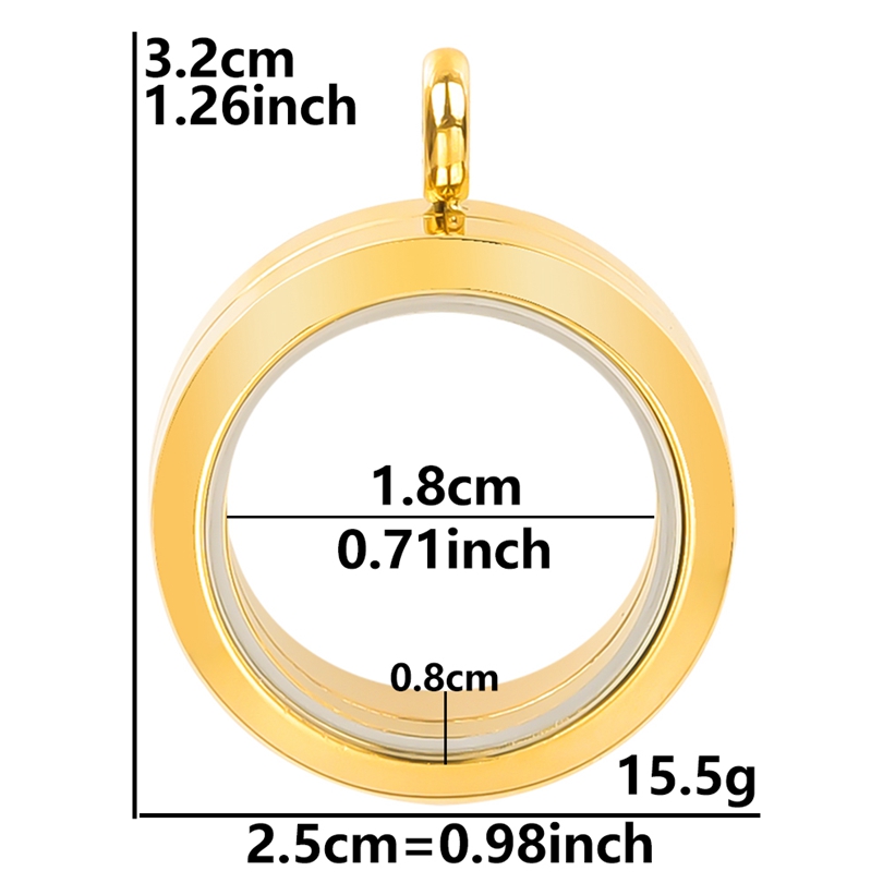 Never Fade Round Stainless Ste - đánh giá và giá Men Accessories Locket