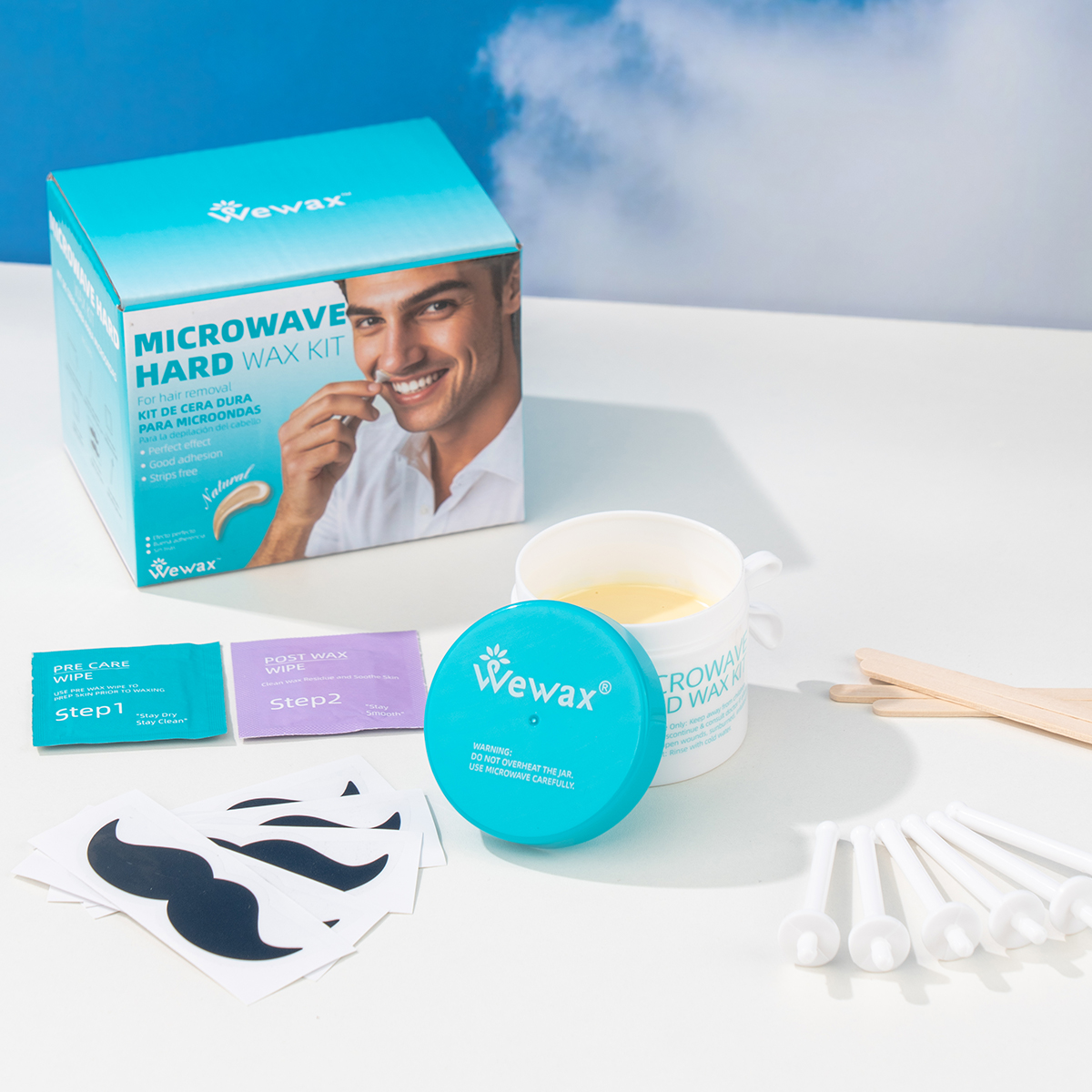 Men Facial Hair Removal Wax Se - đánh giá và giá Men Accessories Combo Set