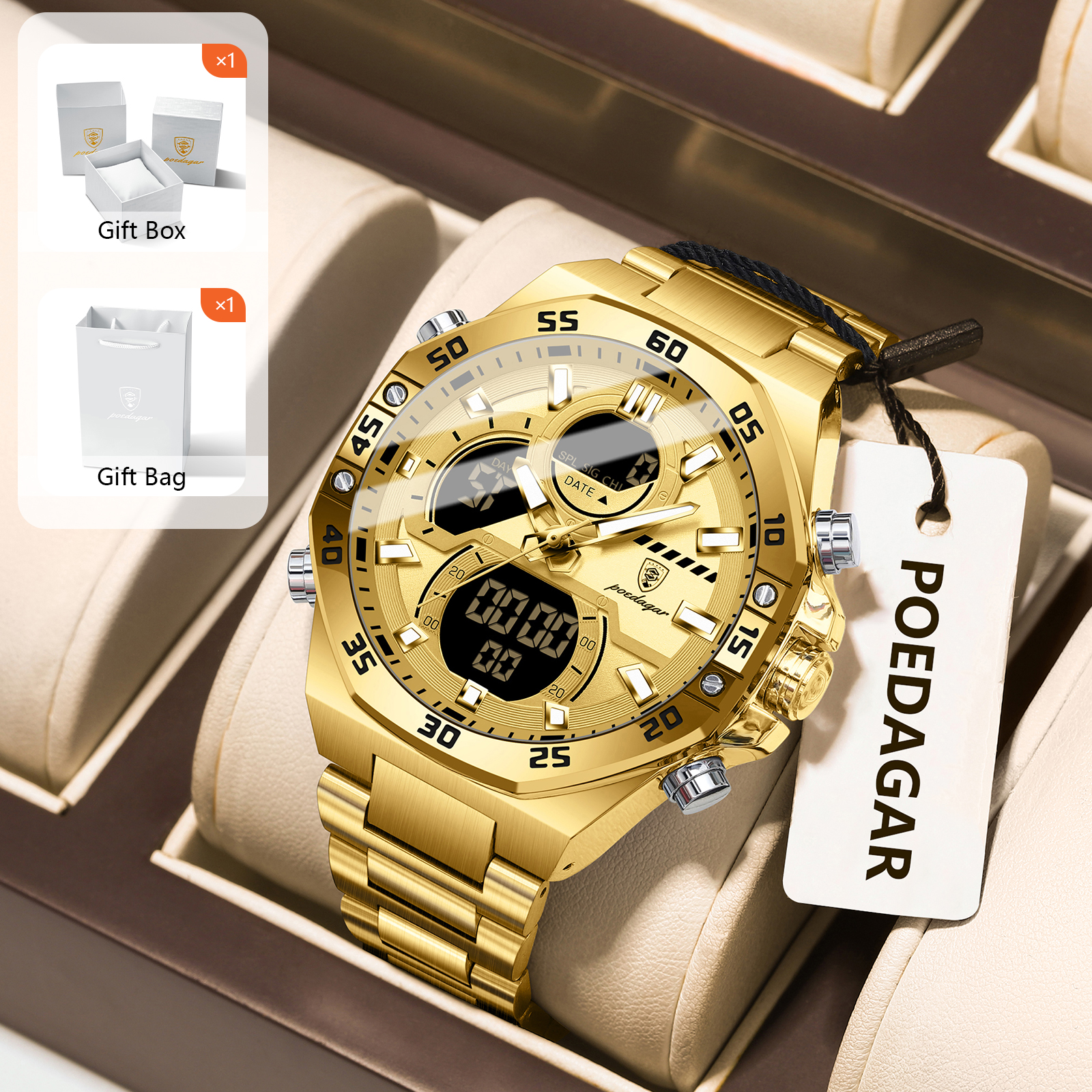 POEDAGAR Sport Men Watch LED W - đánh giá và giá Men'S Accessories Jewelry Bracelet