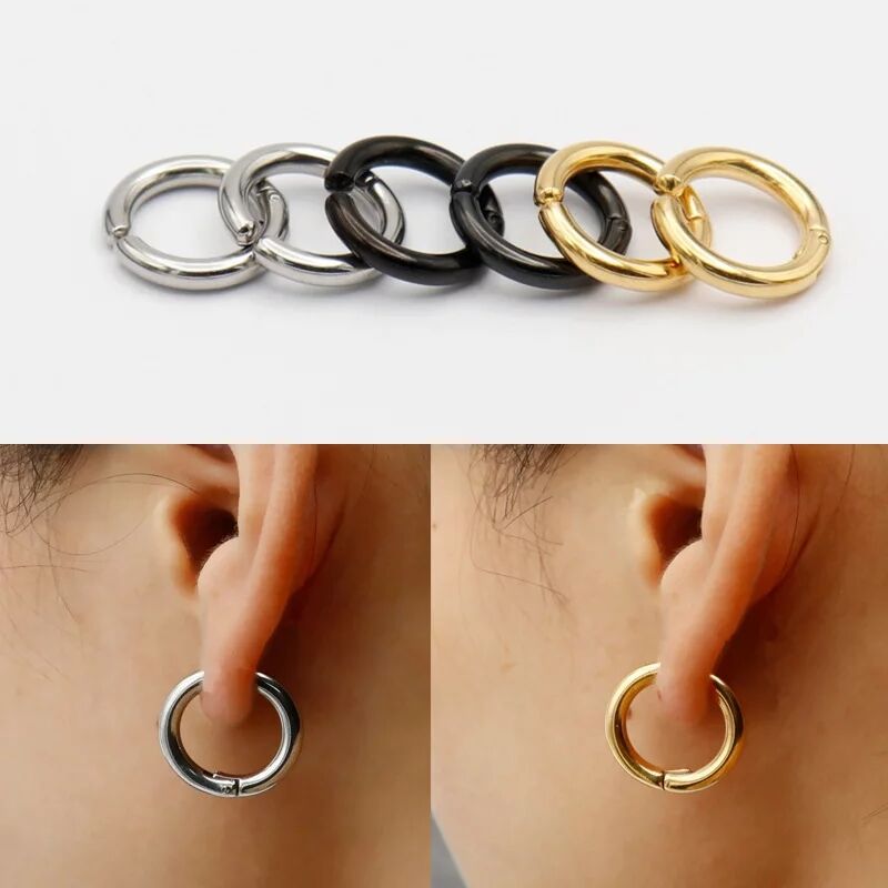 2/6Pcs Fake Huggie Hoop Earrin - đánh giá và giá Men Accessories Earrings