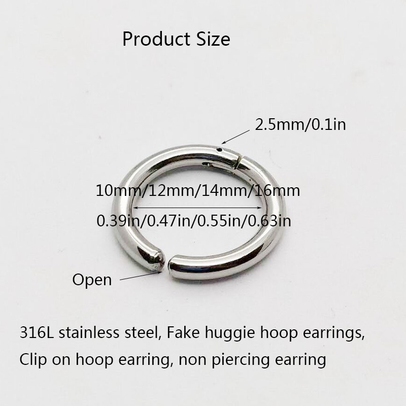2/6Pcs Fake Huggie Hoop Earrin - đánh giá và giá Men Accessories Earrings