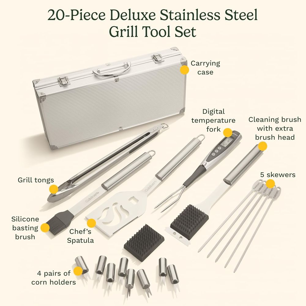 20-Piece Premium BBQ Tool Set  - đánh giá và giá Men'S Accessories Premium