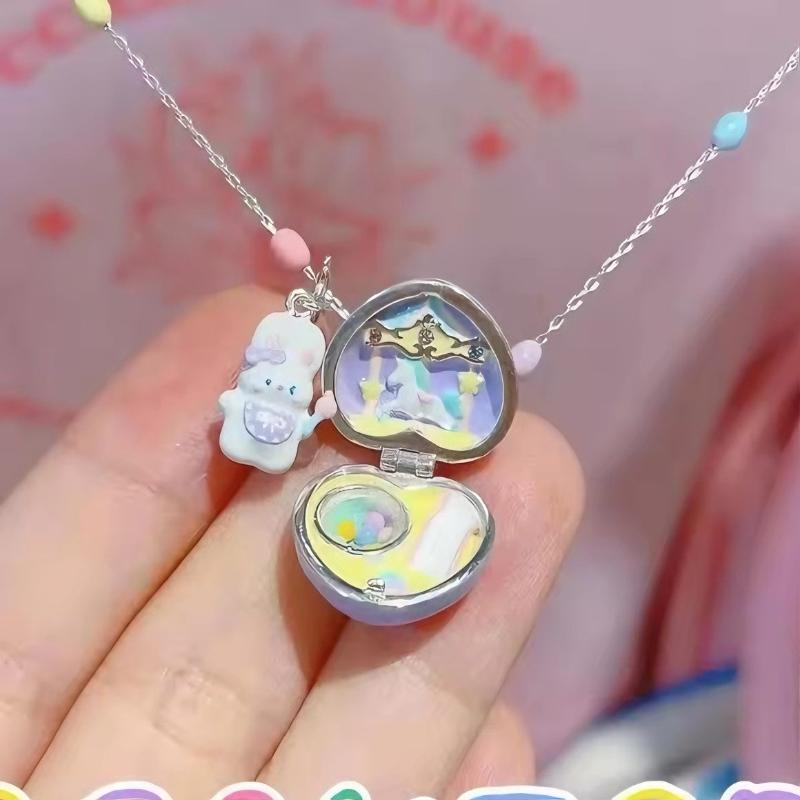 Sweet Rabbit Necklace Heart Lo - đánh giá và giá Men Accessories Locket