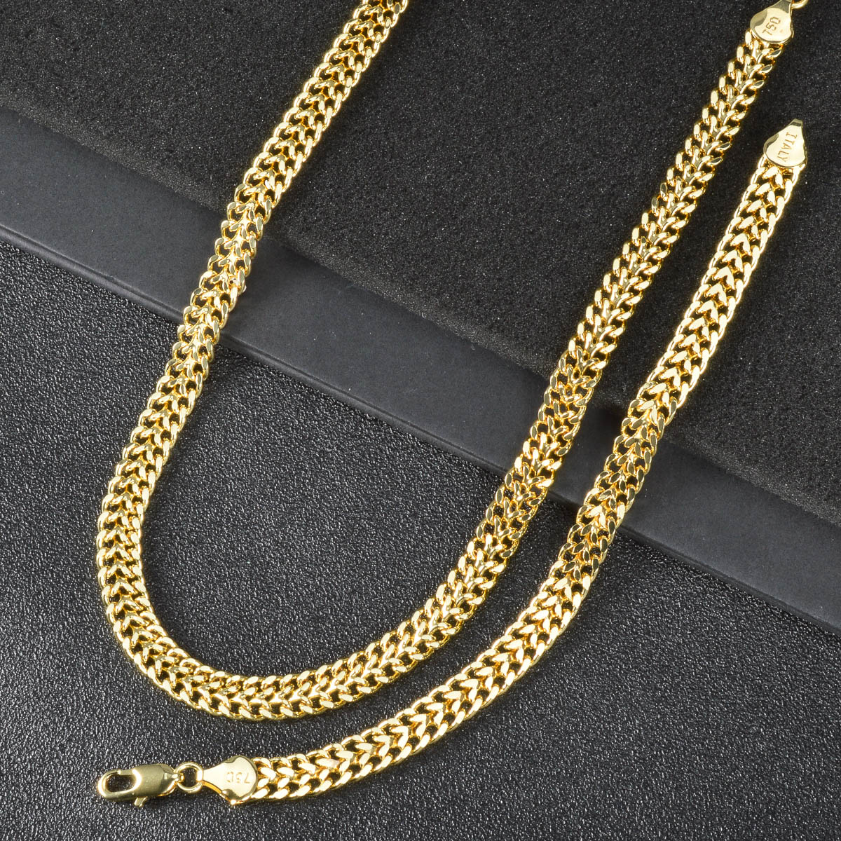 Curb Chain Jewelry Set 14K Gol - đánh giá và giá Men Accessories Combo Set