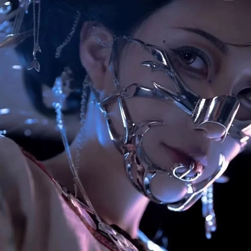 Cyberpunk Metal Mask Niche Des - đánh giá và giá Men Accessories Earrings