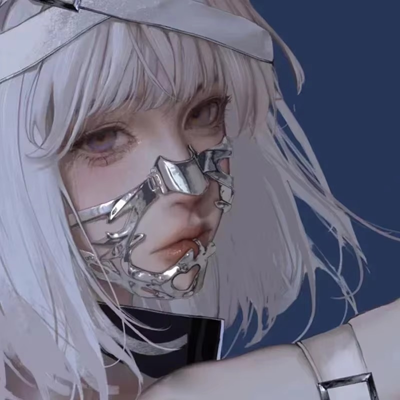 Cyberpunk Metal Mask Niche Des - đánh giá và giá Men Accessories Earrings