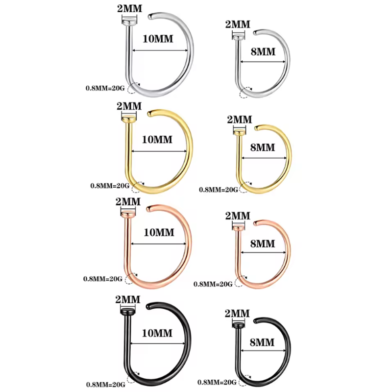 Nose Ring Screw Hoop Hypoaller - đánh giá và giá Men Accessories Earrings