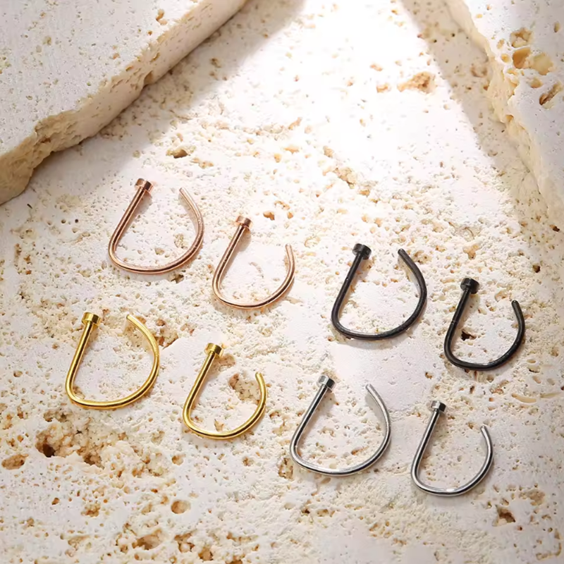 Nose Ring Screw Hoop Hypoaller - đánh giá và giá Men Accessories Earrings